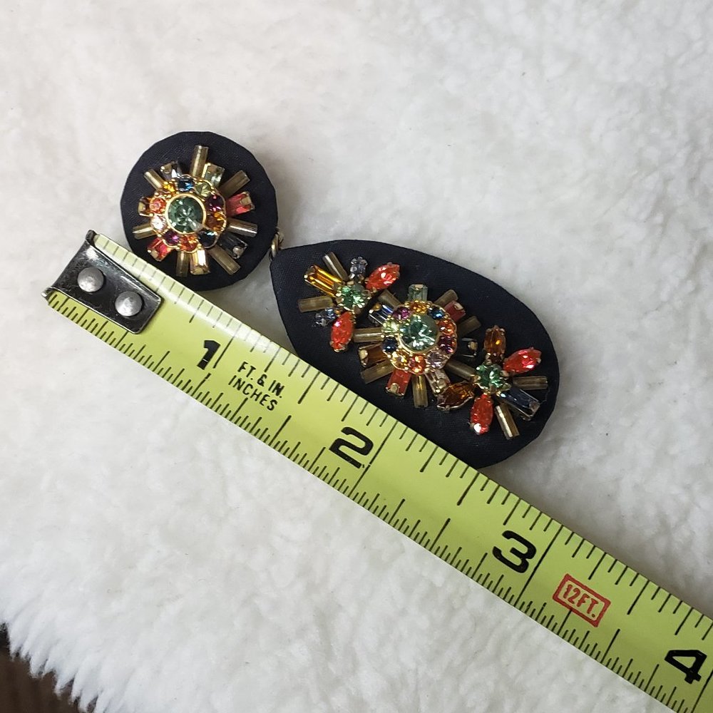 J Crew Colorful Rhinestone Statement Earrings - image 7